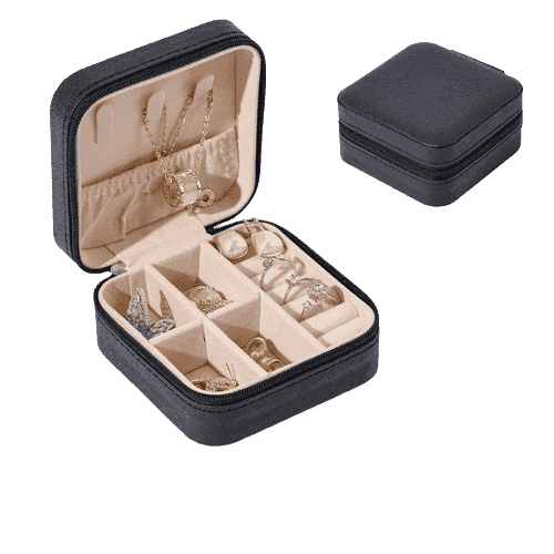 Caixa de joias portátil - jewelry case - MegaMartOnline
