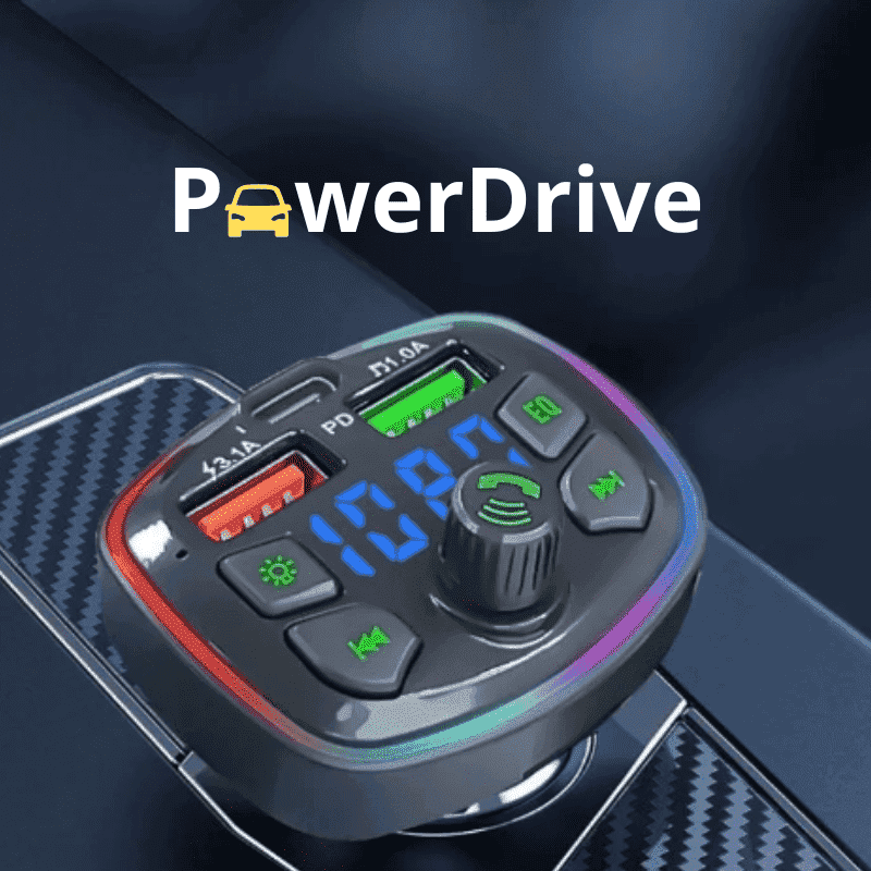 PowerDrive - Carregador Usb e Usb-c Para Carros - MegaMartOnline