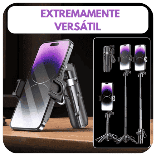 Smart Grip - Tripé 3 em 1 Multifuncional Para Celulares
